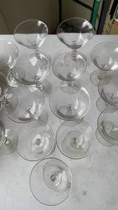 lot 1988 image: Candlewick clear beaded martini liqueur glasses two sizes