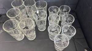 lot 2019 image: Cut Crystal Drinking Glasses Set