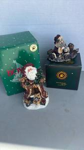 lot 2177 image: Boyds Bears Collection Christmas Santa and Folkstone Figurines with Boxes