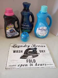 lot 2208 image: Laundry Softener, Woolite and Sign