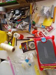 lot 2224 image: Miscellaneous Items.  Junk drawer items.