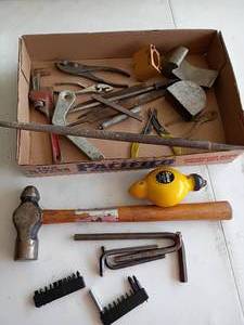 lot 2228 image: Various Tools   Chalk Line, Pipe Wrench, Allen Wrenches, Pliers and More