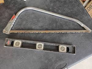 lot 2238 image: Craftsman Level and Bow Saw