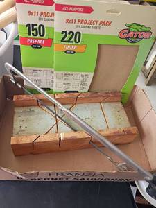 lot 2245 image: Miter Saw, Holder and Sand Paper
