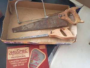 lot 2246 image: Various Hand Saws and Circular Saw Blade