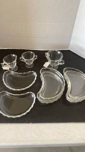 lot 2318 image: Fostoria Century Scroll glass dishes