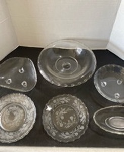 lot 2335 image: Fostoria Century glass serving pieces
