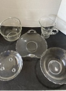 lot 2337 image: Fostoria Century Scroll glass pieces