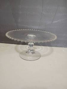 lot 2424 image: 11in. Imperial Candlewick Beaded Edge Cake Stand