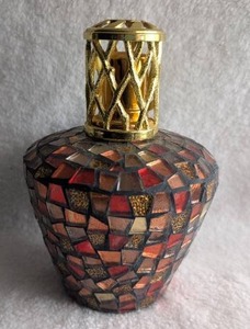 Decorative Mosaic Glass Fragrance Oil Lamp