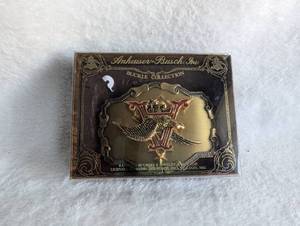 lot 2520 image: Anheuser-Busch Eagle and Crown Belt Buckle with Original Box