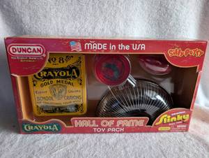lot 5020 image: Duncan Hall of Fame Toy Pack with Crayola Crayons Slinky and Butterfly Yo-Yo