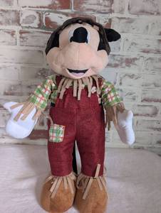 lot 5032 image: Large Disney Mickey Mouse Scarecrow Plush Toy - 21 in&nbsp