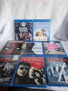 lot 5515 image: Blu-ray Movie Collection Bundle - 8 Films Including Fight Club, Inception, Deadpool