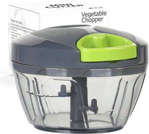 lot 4523 image: Ourokhome Manual Food Processor Vegetable Chopper, 500ml, Grey