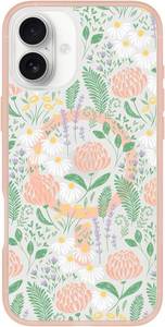 lot 4527 image: OtterBox iPhone 16 Plus Symmetry Series Clear Case - Peachy Bloom