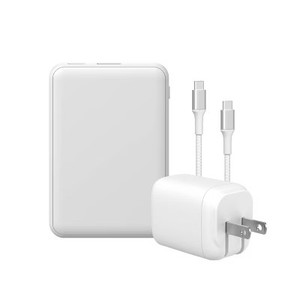lot 4542 image: GEMS USB-C to USB-C Gift Set 5000mAh Power Bank, Cable & Charger