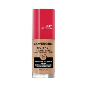 lot 4584 image: Covergirl Outlast Extreme Wear Foundation, SPF 18, Medium, 1 oz