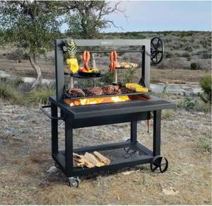 Even Embers Santa Maria Charcoal and Wood Grill, Black - Retail: $499