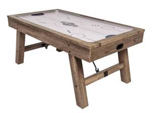 American Legend Brookdale Electronic Air Hockey Table with Rustic Wood Finish - Retail: $999