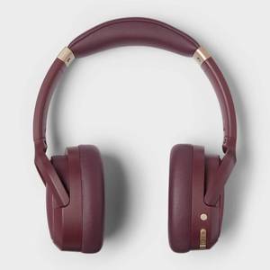 lot 15934 image: Heyday Active Noise Canceling Bluetooth Wireless Over Ear Headphones (Dark Cherry) - Retail $50
