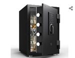 Fireproof Safe, 2.0 Cubic Feet Biometric Fingerprint Fire Proof Safes Box for Home Documents Money, Digital Touchpad Security Safe Dual Alarm System - DY-45FP - Retail: $300