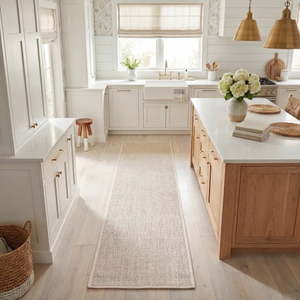 lot 35676 image: Safavieh Natural Fiber Kentigern Solid Runner Rug  MarbleBeige  26  x 8 - Retail $280