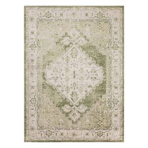 lot 35679 image: Nourison Astra Machine Washable Center medallion Ivory Green 7 10  x 10  Area Rug (8x10) - Retail $146
