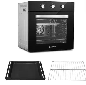 lot 35653 image: 24 in. 2.72 Cu Ft. Single Electric Wall Oven with 5 Racks, Built-in Oven for Baking, Broiling & Roasting, Timer, Black (Damaged on Top) - Retail $429