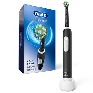 lot 33625 image: Oral-B Toothbrush Pro 1000 Rechargeable Electric Toothbrush Black 1 Brush Head for Adults & Kids 3