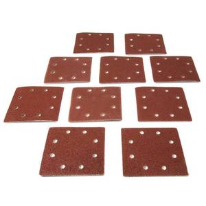 lot 38098 image: WEN 14-Sheet Sander 120-Grit Hook-and-Loop Sandpaper-10-Pack
