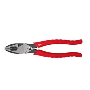lot 38108 image: Milwaukee 48-22-6100 9 Inch Leverage Lineman Pliers w Crimper and Pipe Reaming Head Design
