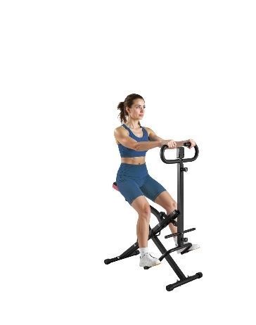 lot 6584 image: VEVOR - Squat Machine, Deep Squat Rowing Machine for Home, Easy Setup & Foldable Exercise Equipment, Glute Trainer Machine - Red  Black - Retail $75