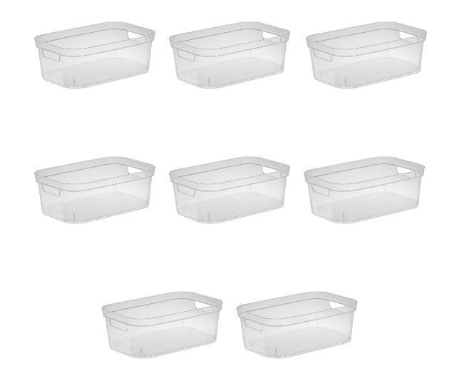 lot 13127 image: Sterilite #1322 8 Pc. Small Storage Bin