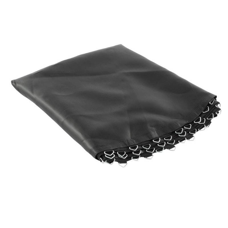 lot 33295 image: Machrus Upper Bounce Trampoline Replacement Mat with Sturdy 80 V-Rings - Jumping Mat Compatible with 12ft Round Frame & 5.5  Springs - Ultra Durable PP Mat with High Elasticity - UV & Water Resistant - Retail $99