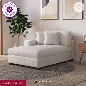 lot 33633 image: Wayfair lg-7743- Beige Chaise - Retail $299