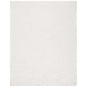 lot 33650 image: SAFAVIEH August Sophia Solid Shag Area Rug White  8  x 10 - Retail $195