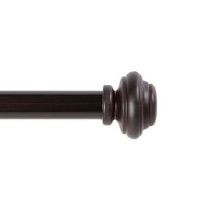 lot 15956 image: Kenney Lennon Standard Steel Decorative Window Curtain Rod (28-48) Adjustable Length 58 Dia. Weathered Brown