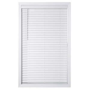 lot 15943 image: 2-Pack Better Homes & Gardens 2 Cordless Faux Wood Horizontal Blinds, White (23W x 48L)