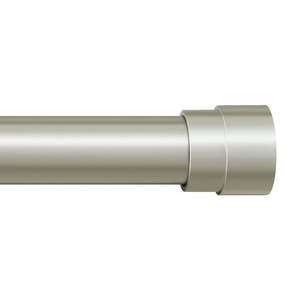 lot 15963 image: H.Versailtex Modern Decorative Adjustable Single Curtain Rod Telescoping 0.75 Diameter for Windows 28-48, Nickel