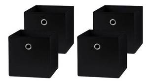 lot 33670 image: Mainstays Collapsible Fabric Cube Storage Bins (10.5 x 10.5), Rich Black, 4 Pack