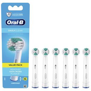 lot 38168 image: Oral-B Toothbrush Heads  Daily Clean Electric Toothbrush Replacement Brush Heads Refill 6 count
