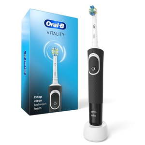 lot 38175 image: Oral B Floss  Vitality Floss Action Rechargeable Electric Toothbrush  Black  1 Count  for Adults & Kids 3