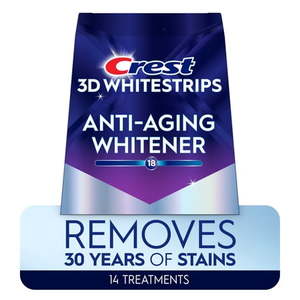 lot 38179 image: Crest Teeth Whitening Kit  3DWhitestrips Anti Aging Teeth Whitening Kit  14 Count - Retail $50