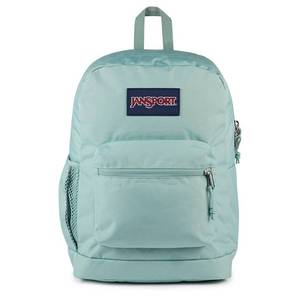 lot 33659 image: JanSport Cross Town Plus 17 Backpack - Faded Sage High School Bookbag, Structured Design, Solid Pattern