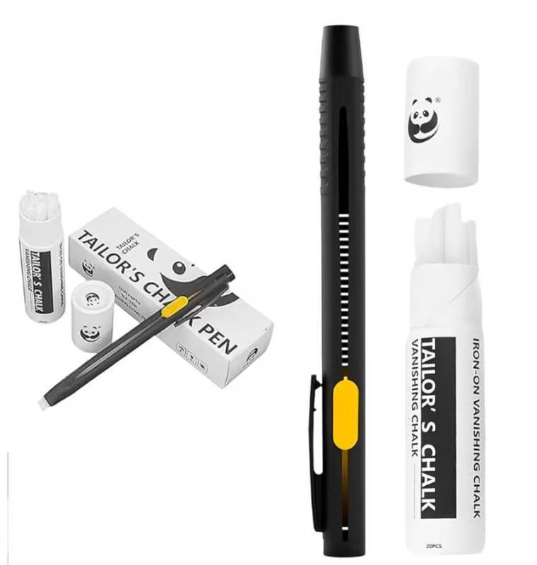 lot 32463 image: Heat Erasable Fabric Marker For Sewing, Embroidery, Quilting, Sewing Chalk For Fabric, Embroidery Pen, Tailor Chalk For Diy Embroidery & Crafts(1Pen20Refills)