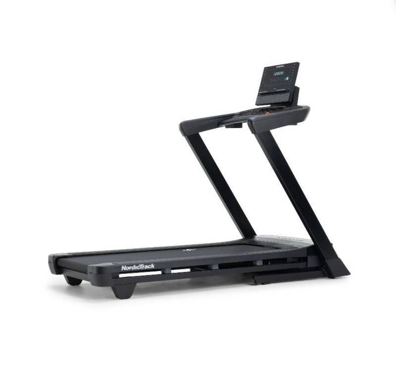lot 33578 image: NordicTrack T Series 8 Treadmill Adjustable Incline & Speed, ActivePulse Heart Rate Control, SelectFlex Cushioning, SpaceSaver Folding Design (BRING LOADING HELP) - Retail $999