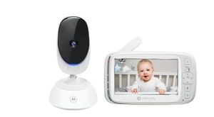 lot 14136 image: PACK OF 2-Motorola VM75 Video Baby Monitor w 5 Color Screen & Camera  Two-Way Talk, Lullabies, Remote Zoom - Retail $170
