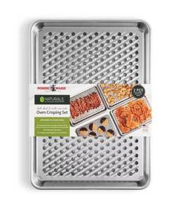 lot 15967 image: Nordic Ware Naturals 2-Piece Aluminum Oven Crisping Bakeware Set with 13 x 18 Rectangular Half Sheet and Multi-Use Rack