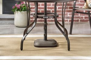 lot 33689 image: StyleWell26 lb. Concrete and Resin Patio Umbrella Base in Brown